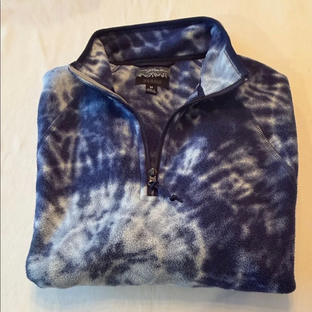J. Crew Nordic Blue Tie-Dye Fleece